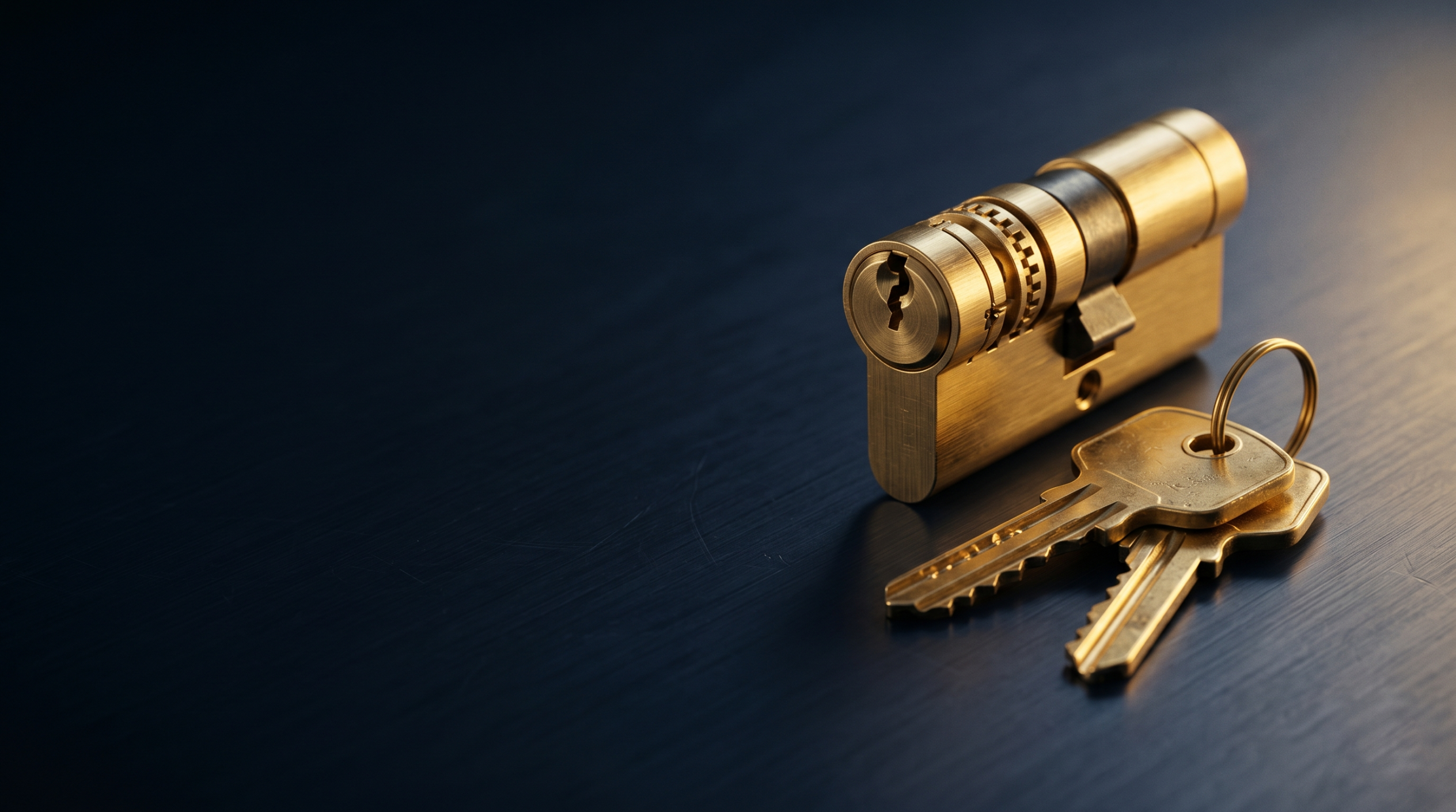 Brass euro-cylinder door lock and keys — Lock Stock & Barrel locksmith, Brighton & Hove